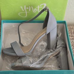 Ligh Blue Suede Heels
