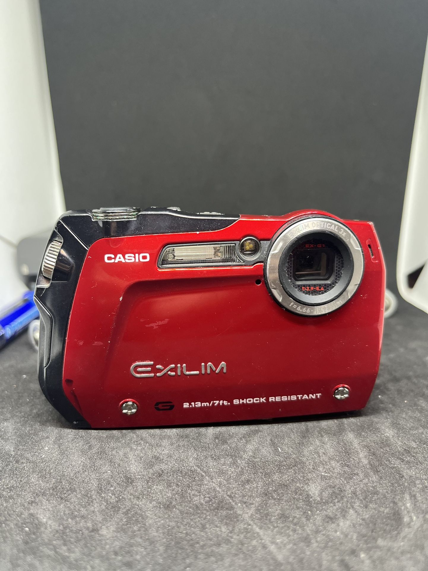 Casio EXILIM EX-G1 12.1MP Waterproof Digital Camera Red