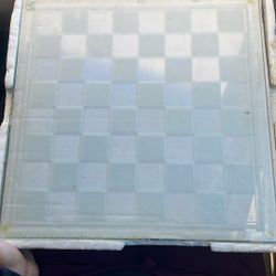 Vintage Glass Chess Board
