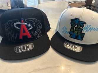 Bulls Angels Lakers raiders hats