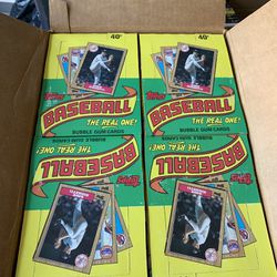 2 - 1987 Topps Baseball Card Wax Boxes From Case