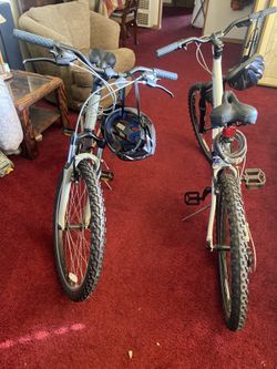 Two Giant Adult Mountain Bikes