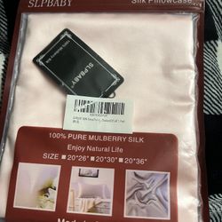 SLPBABY 100% Pure Mulberry Silk Standard 20x26 Pink Pillowcase NEW