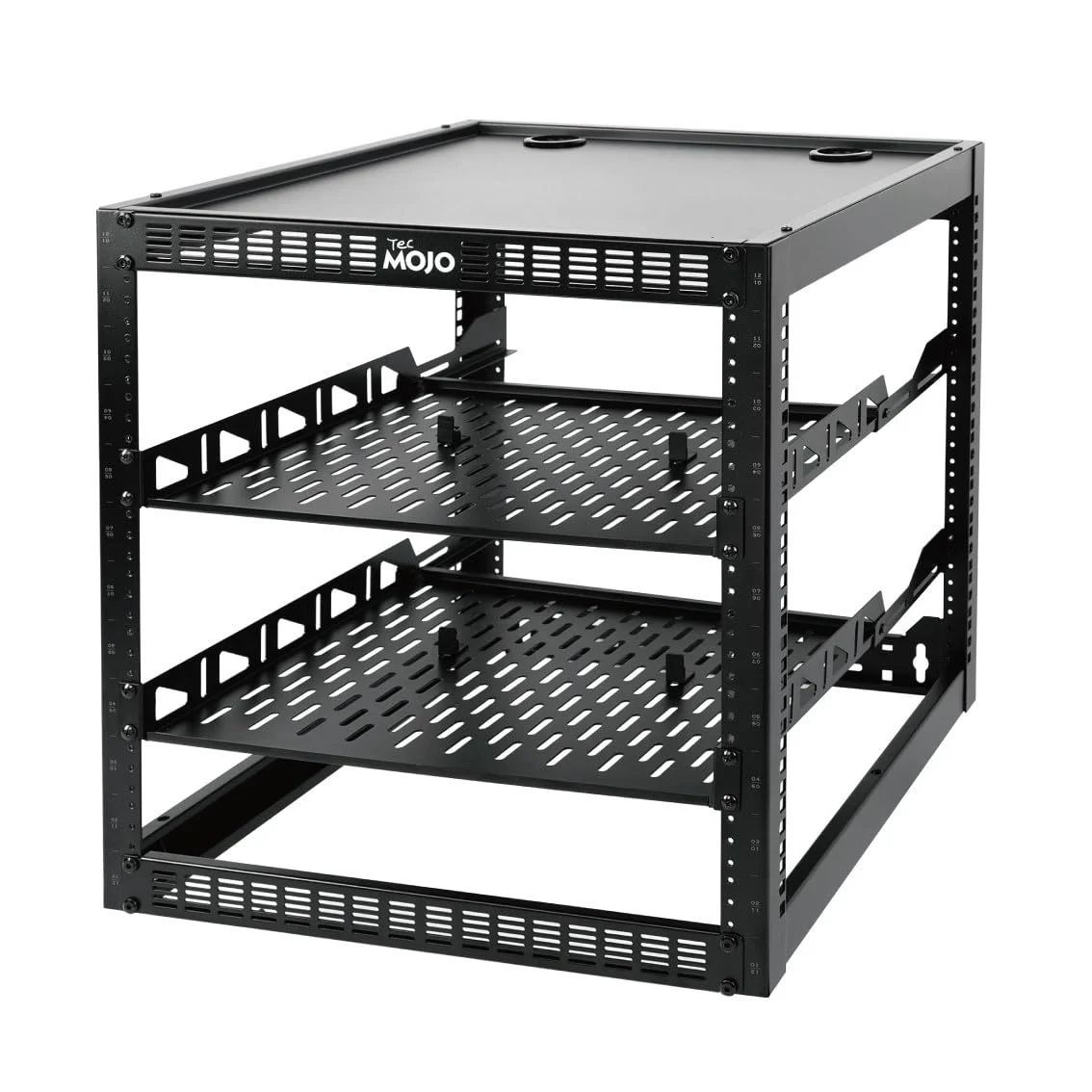 Tecmojo 12U Open Frame Network Rack for IT & AV Gear, AV Rack Floor Standing or Wall Mounted#1908SUP1