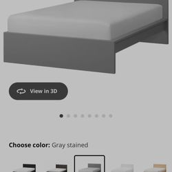 Queen Bed Frame And Dresser Set (Gray)