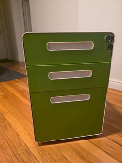3-Drawer Rolling File Cabinet