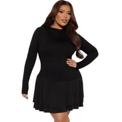 Fashion Nova Mini Dress - Black Size 2X