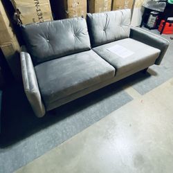Gray Velvet 71” Width Brand New Couch 🛋️ 