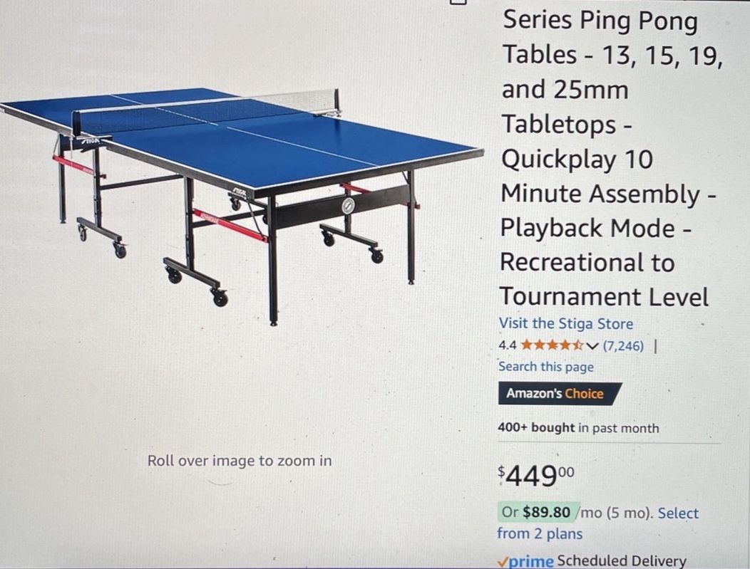 Brand new, In Box Stiga Ping Pong Table!