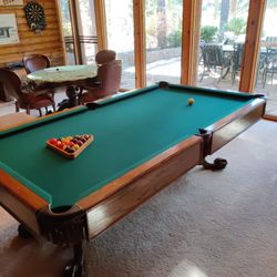 Beautiful 8 ft. Custom Pool Table 