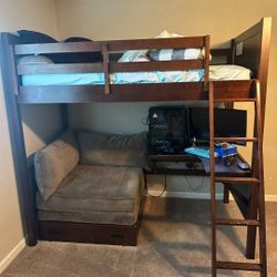 Twin Loft Bed & Mattress 