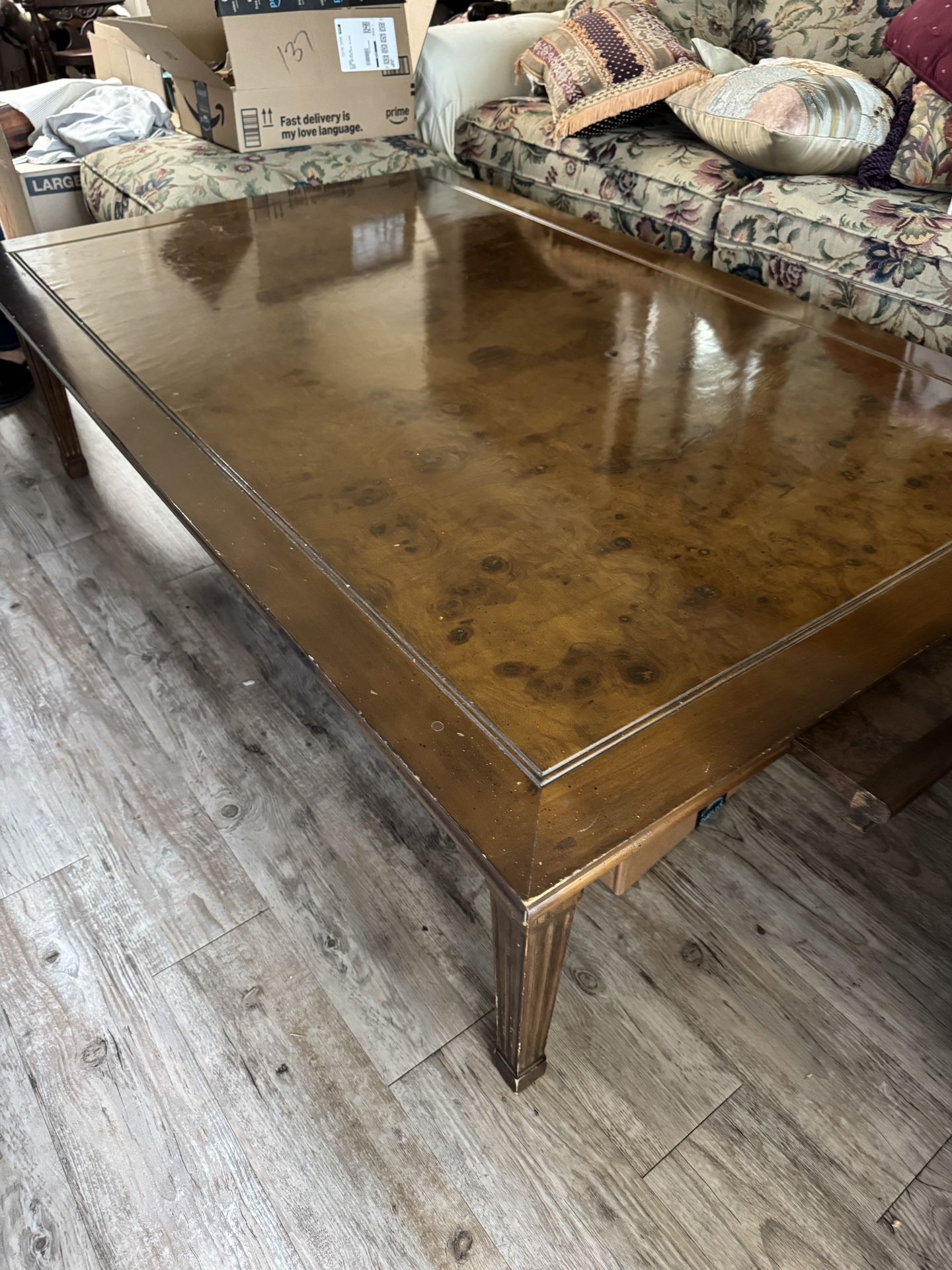 Custom Wood Coffee Table - 42x55x18