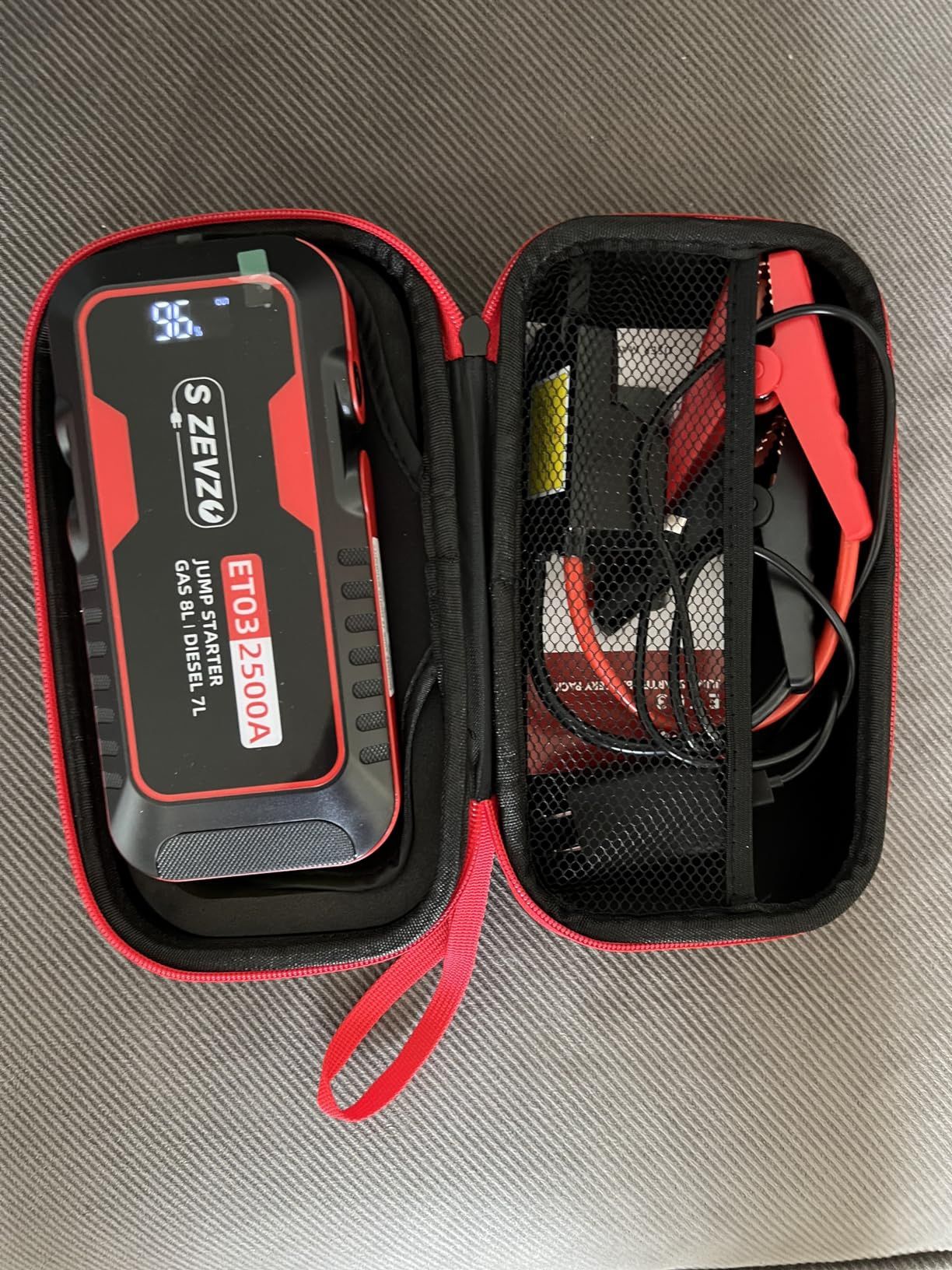 NEW Jumper Cables W/ LCD Display & USB, Car Jump Starter 2500A, Jump Starter Battery Pack !