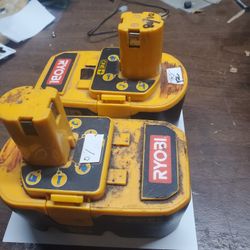 Ryobi 18v batteries P100 for parts or repair