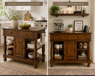 Solid wood kitchen island/bar