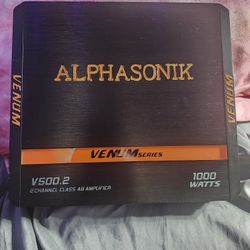 Alphasonik Venum  500.2 1000watts Class AB W/built In Cross Over ..sounds Amazing! You Won't Be Disappointed!