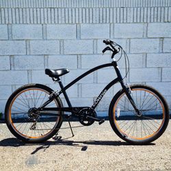 Electra Townie 7 Speed Aluminum Bike Cruiser Black Orange