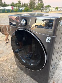 Lg front load washer with storage