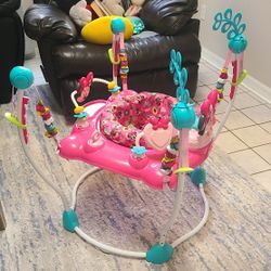 Bright Starts Disney Baby MINNIE MOUSE PeekABoo Baby Activity Center Jumper with 8 Toys, Lights & So