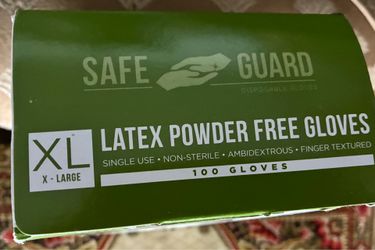 Safe Guard Latex Powder Free Gloves new 100