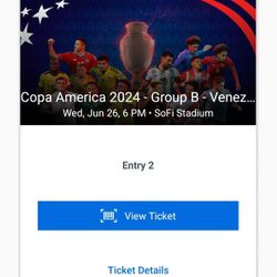 Mexico Vs Venezuela 06/26 Two Tickets Copa America
