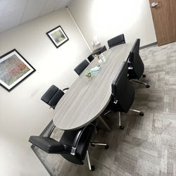Conference table with 6 office chairs