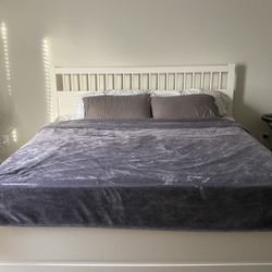 HEMNES King Bed Frame – White