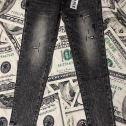 Purple Jeans Grey/Black P001 Size 30