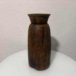 Antique Native Wood Himachal Pot - Water Pot