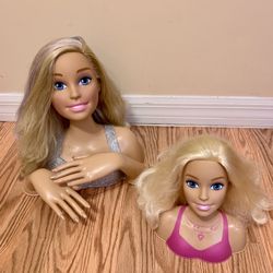 Two Barbie toys for Hairstyling and Makeup