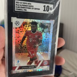 22-23 Topps Uefa Alphonso Davies Club Competitions 1st Edition Starball Foil 
