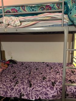 Metal twin over twin bunk bed