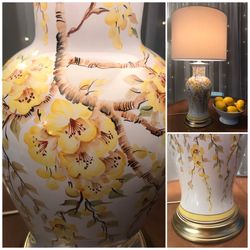 💥 GORGEOUS VINTAGE HAND PAINTED LAMP / LAMPARA PINTADA A MANO 💥