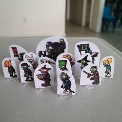 PVZ Plants Vs Zombies Custom Board Game Pawns Tokens Diorama Toys Pieces Lot x14