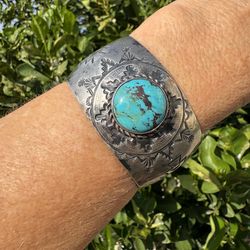 Sterling Turquoise Bracelet Vintage