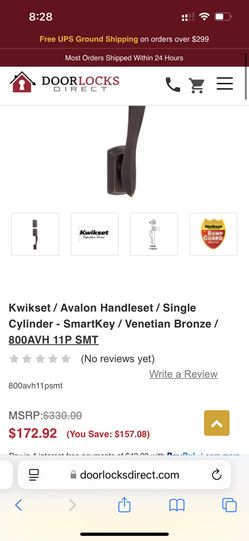 800AVH 11P SMT Kwikset Avalon