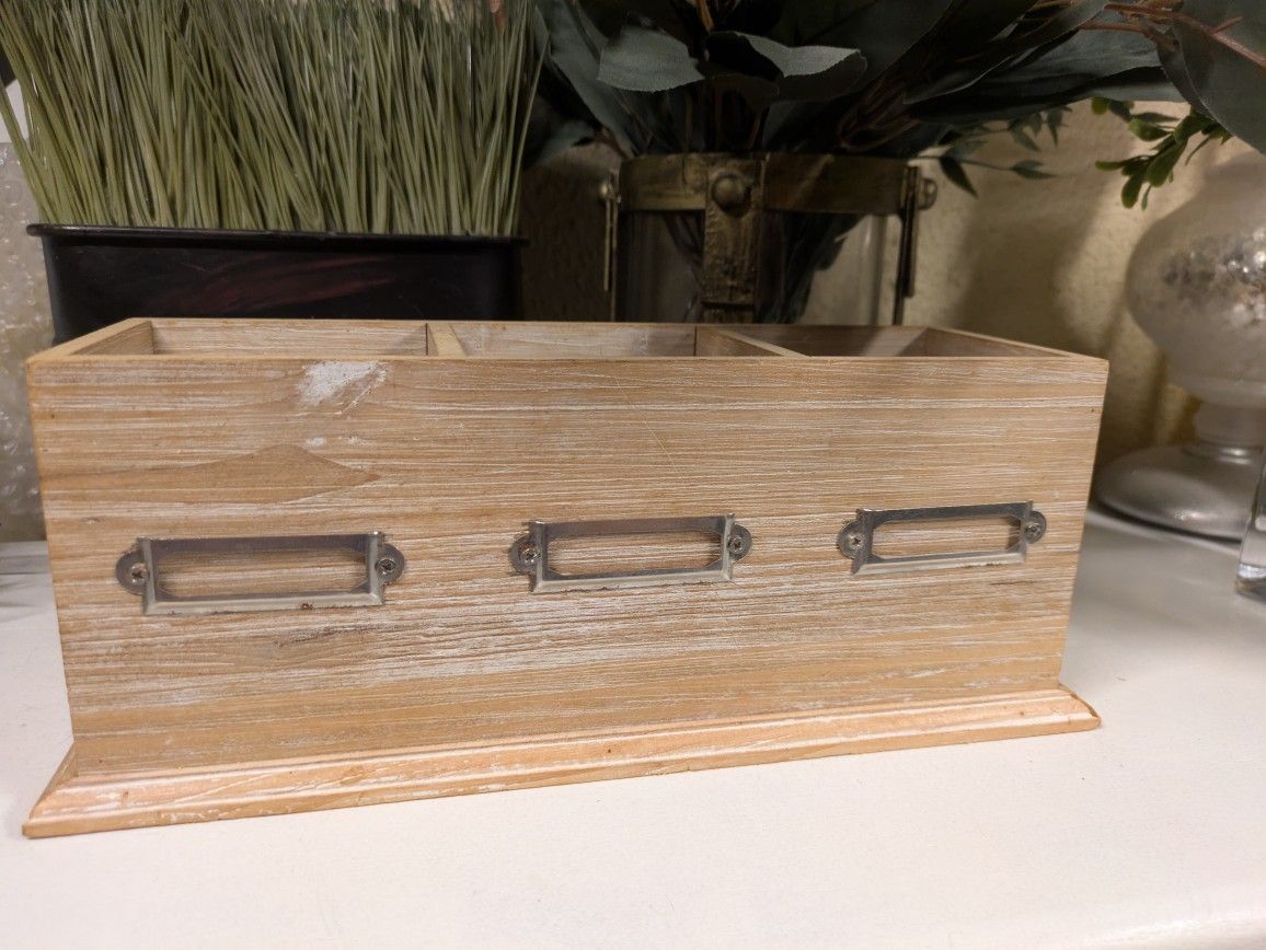 Wood Table Top Organizer