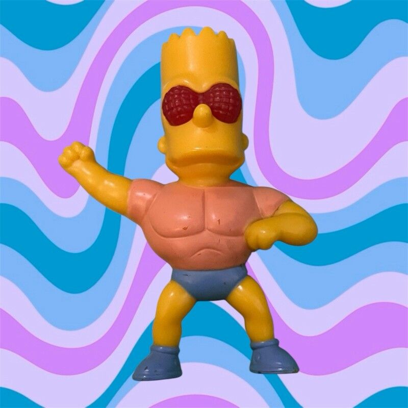 2011 Simpsons Tree House of Horrors Burger King Kids Meal Toy Bart 3" Fly Figure