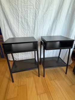 Pair of black night stands
