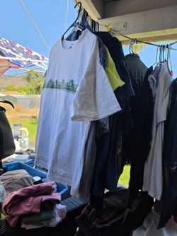 Men clothes, shirts 3 dollars , and pants 4 dollars
