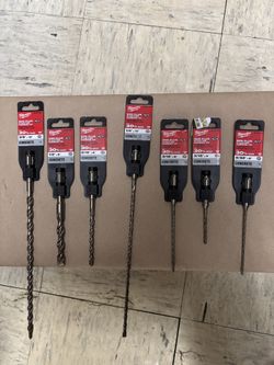 Milwaukee SDS Plus Carbide Drill Bits Bundle (7 Pieces) – Concrete/Masonry