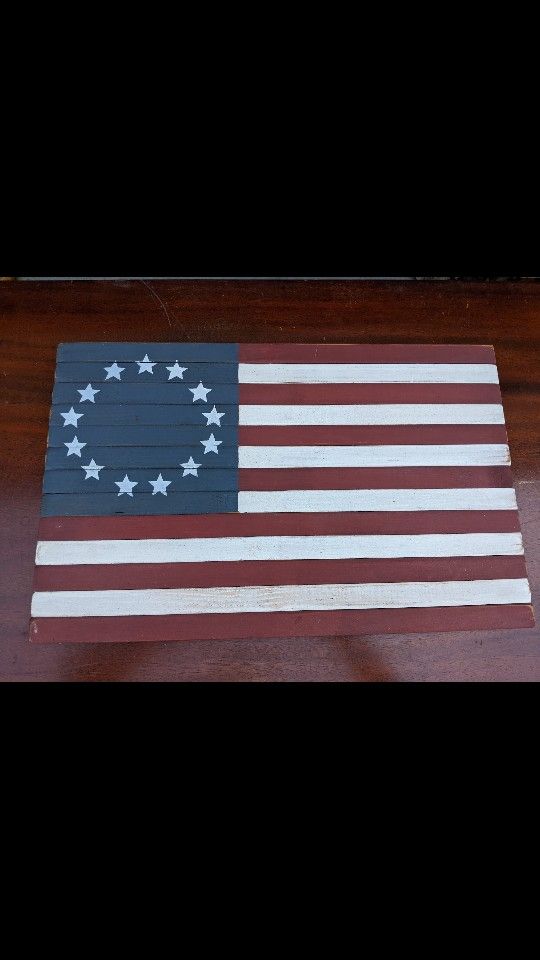 Wood American Flag, Handmade
