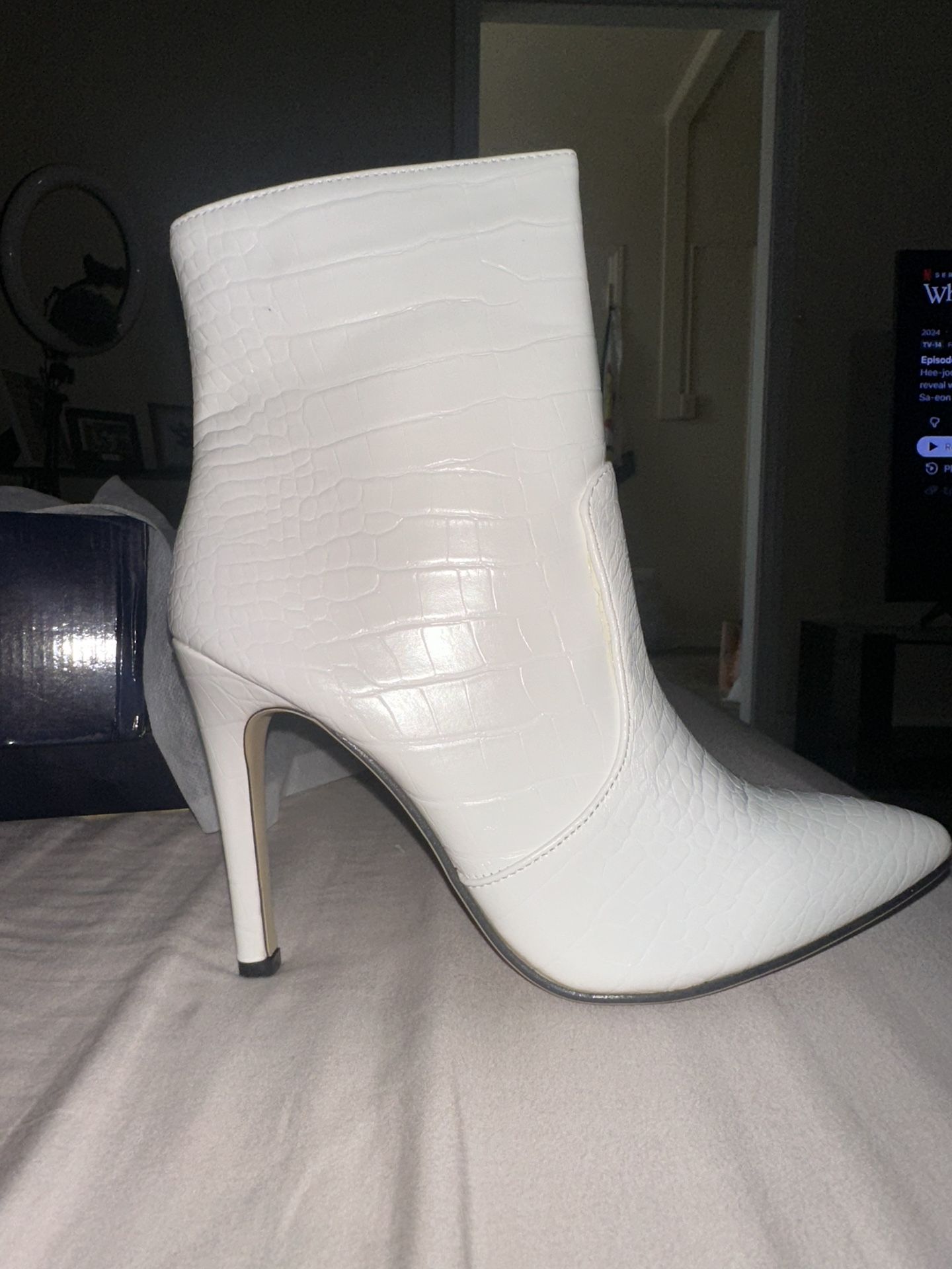 White Ankle Boots