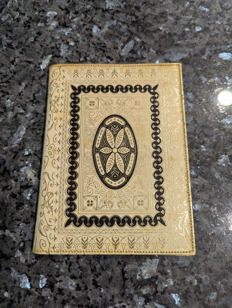 Vintage Italian Leather Address Book 1980s