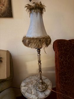 FEATHER LAMP 34 1/2"tall; cross streets are Arapaho & Waterview