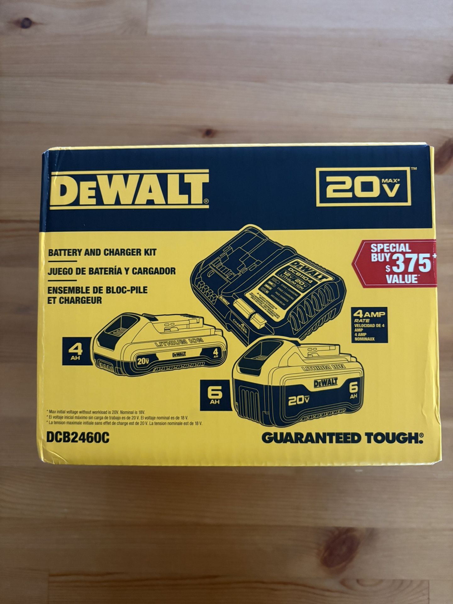 dewalt 20V Max 6.0 Ah and 4Ah battery kit