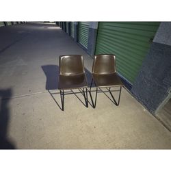 2 Leather Chairs 