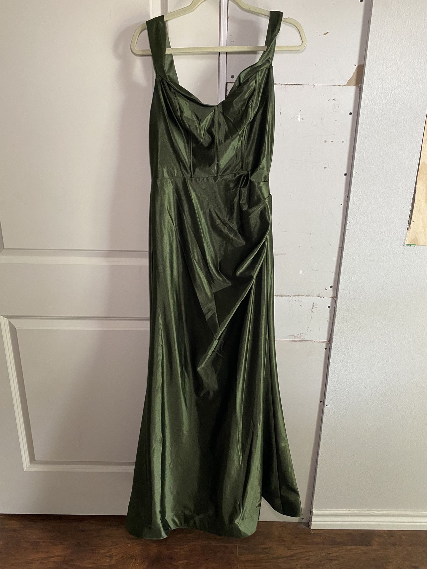 Satin Off The Shoulder Dress