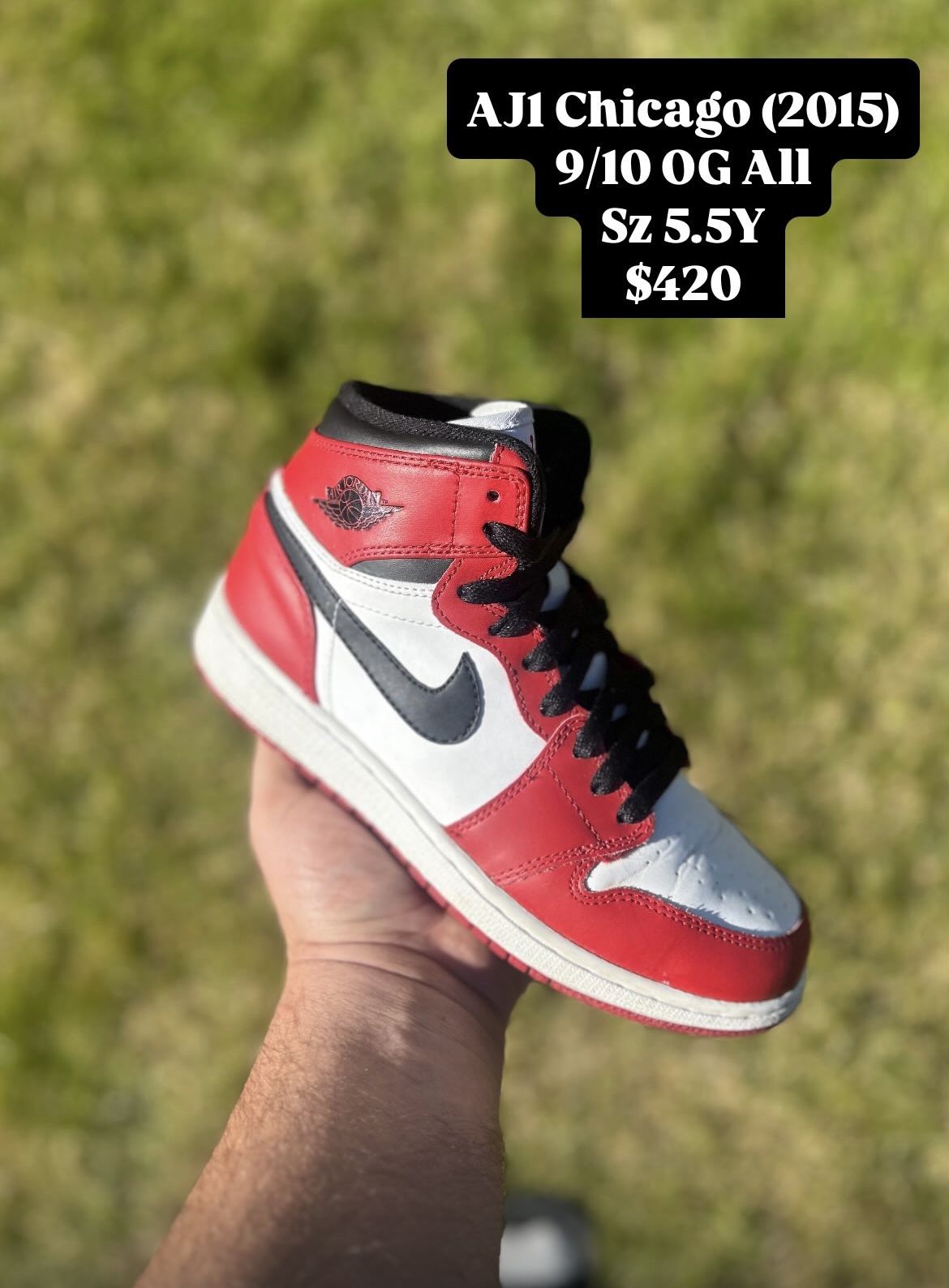 Jordan 1 Chicago 2015 Like New Size 5.5Y