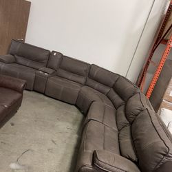 Leather Sectional Power Sectional Couch 